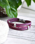 Bracelet en liège Valentina Karmyliege 19cm-Bordeaux
