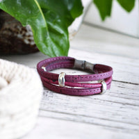 Bracelet en liège Valentina  Karmyliege 19cm-Bordeaux