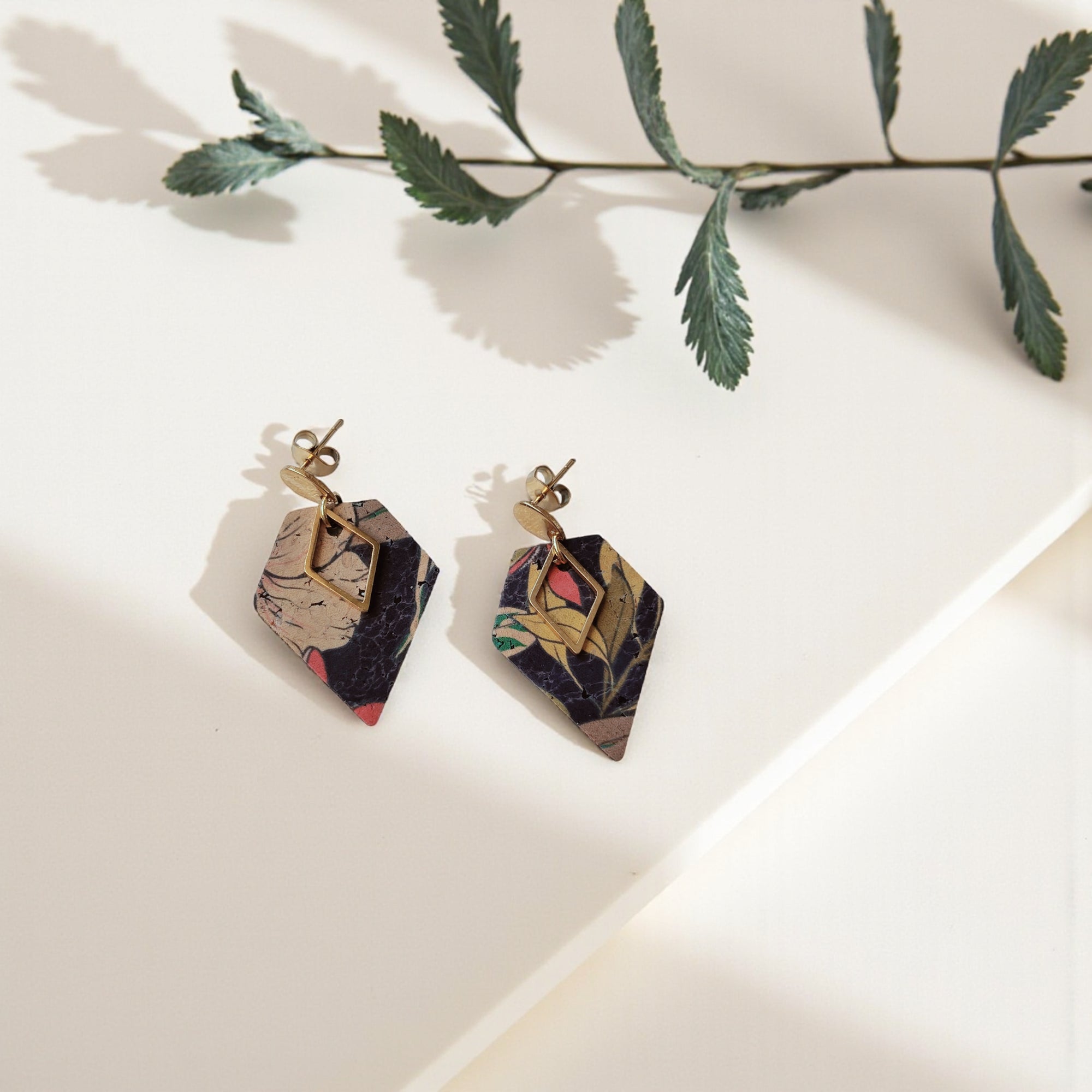 Boucles d'oreilles vegan, Alicia -en liège