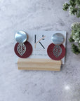 Boucles d'oreilles, Romane - Cuir de pomme