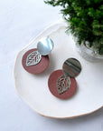 Boucles d'oreilles, Romane - Cuir de pomme