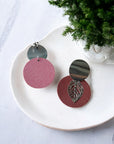 Boucles d'oreilles, Romane - Cuir de pomme