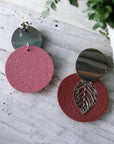 Boucles d'oreilles, Romane - Cuir de pomme