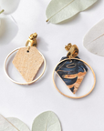 Boucles d'oreilles vegan en liège Astrid