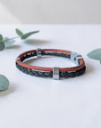 Bracelet vegan en liège tressé, Jules
