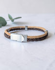 Bracelet vegan en liège tressé, Jules