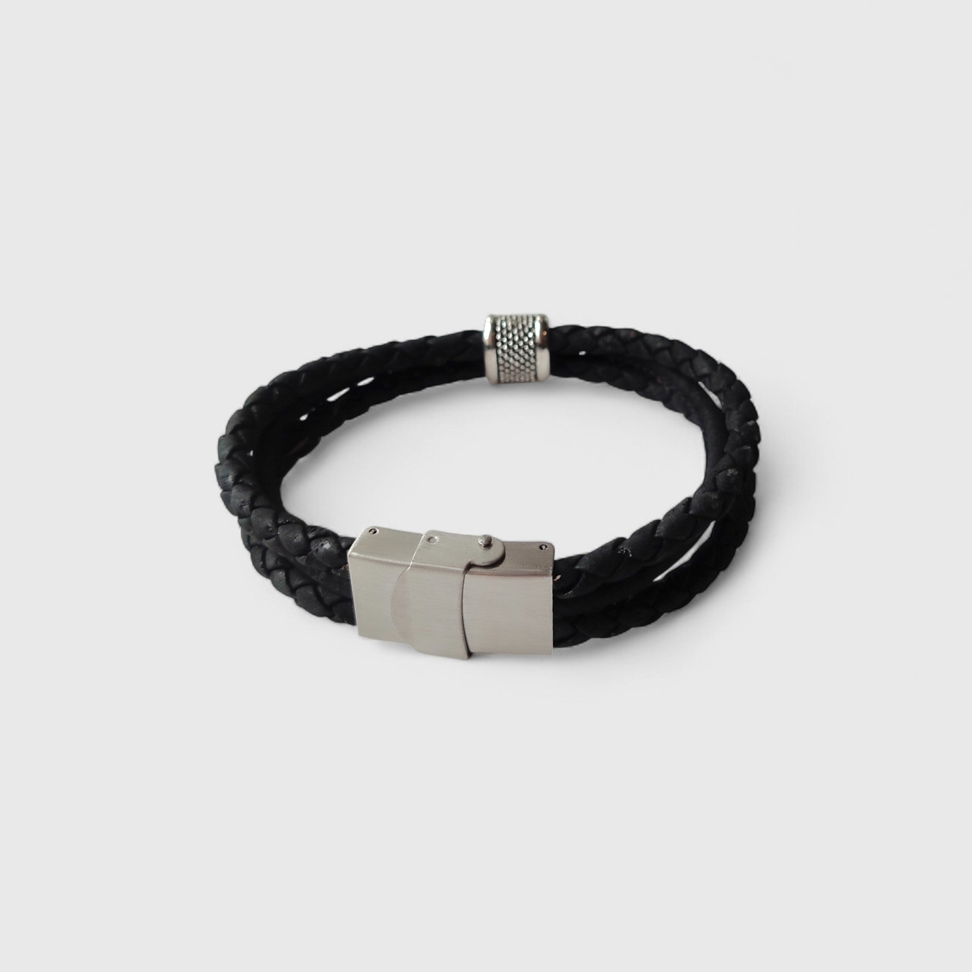 Bracelet vegan en liège tressé, Fabio