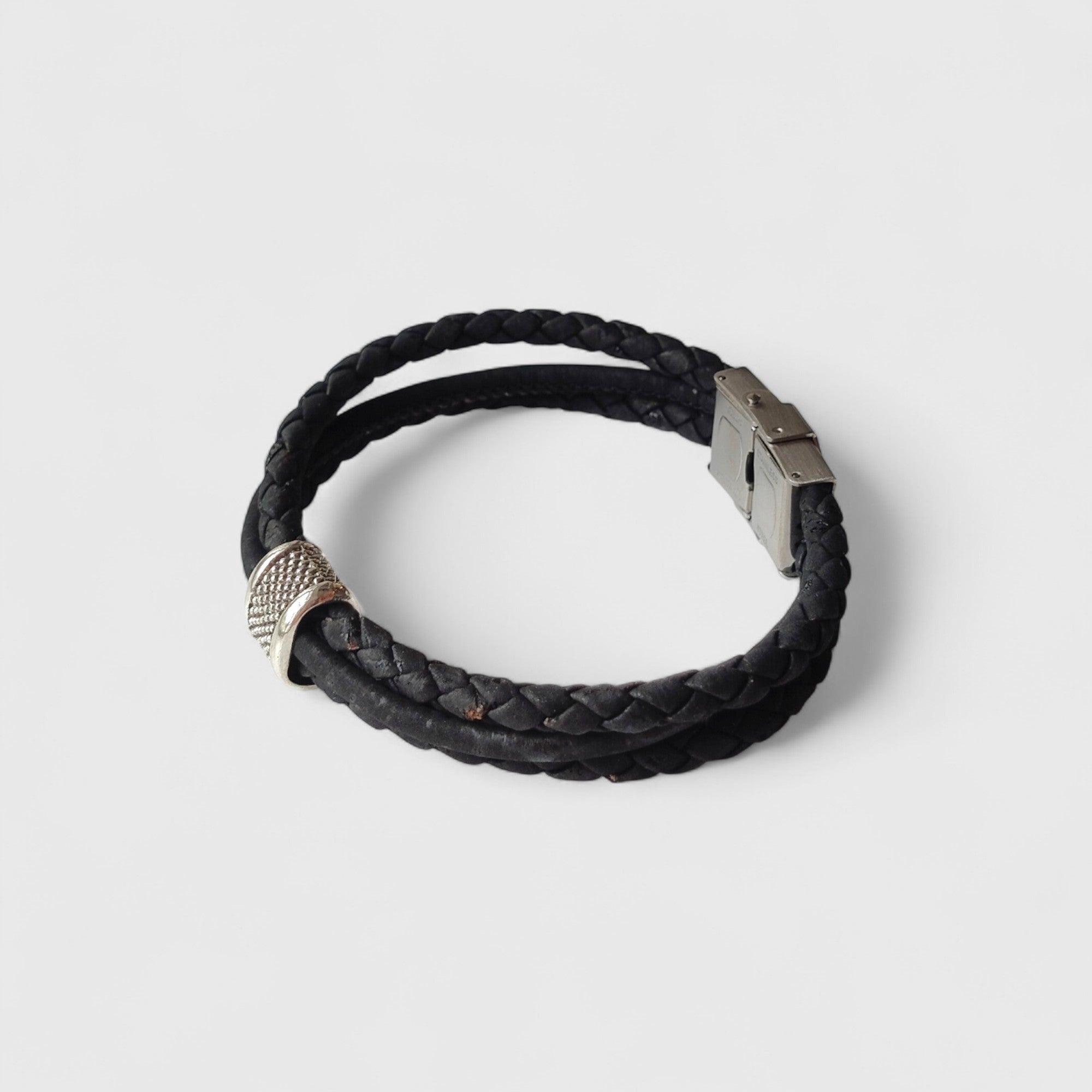 Bracelet vegan en liège tressé, Fabio