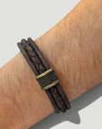 Bracelet en liège tressé Fabien - Bijoux Homme naturel Karmyliege