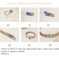 Bracelet en liège Olivia - Kaki - Bijoux été naturel femme Karmyliege