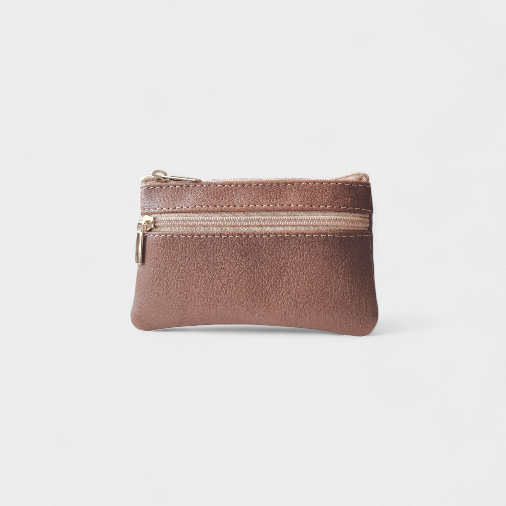 Porte-monnaie vegan en peau de pomme, camel