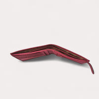Portefeuille en liège avec zip, Roman bordeaux