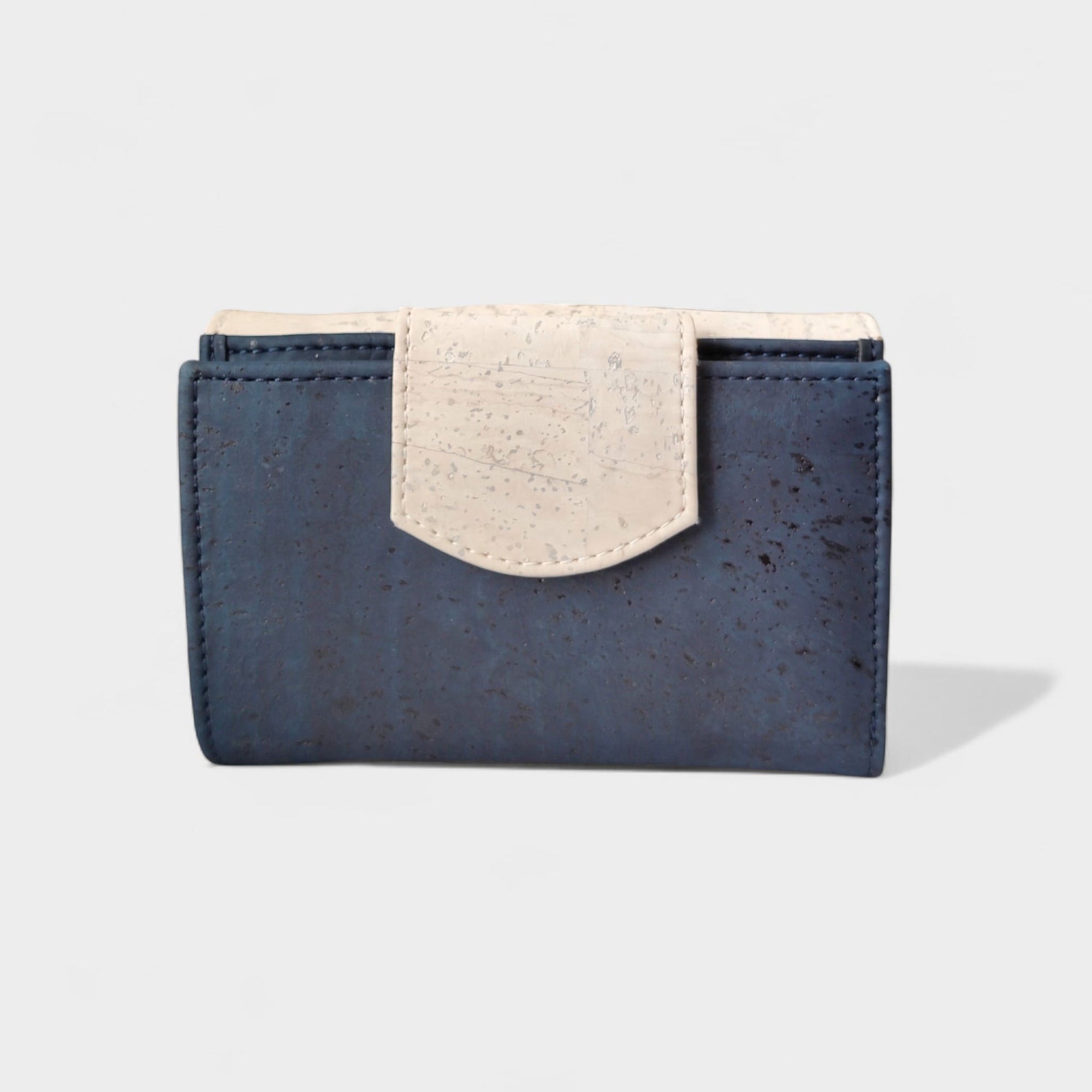 Portefeuille vegan en liège marine, Tiffany