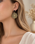 Boucles d'oreilles vegan en cuir de cactus, Léa