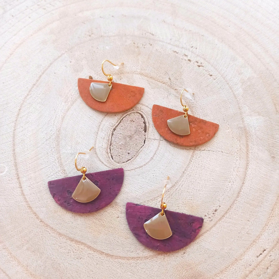 Boucles d'oreilles en liège LouKarmyliege