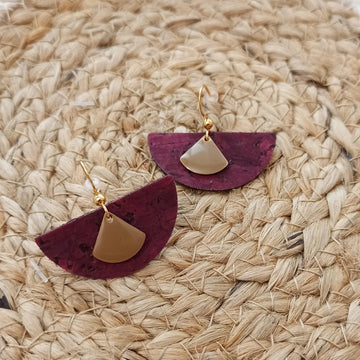 Boucles d'oreilles en liège LouKarmyliege