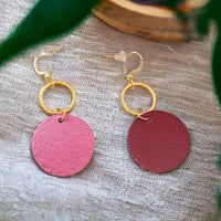 Boucles d'oreilles en cuir de pomme Lalie  Karmyliege