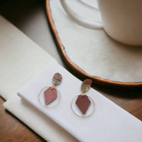 Boucles d'oreilles en cuir de pomme Pauline  Karmyliege