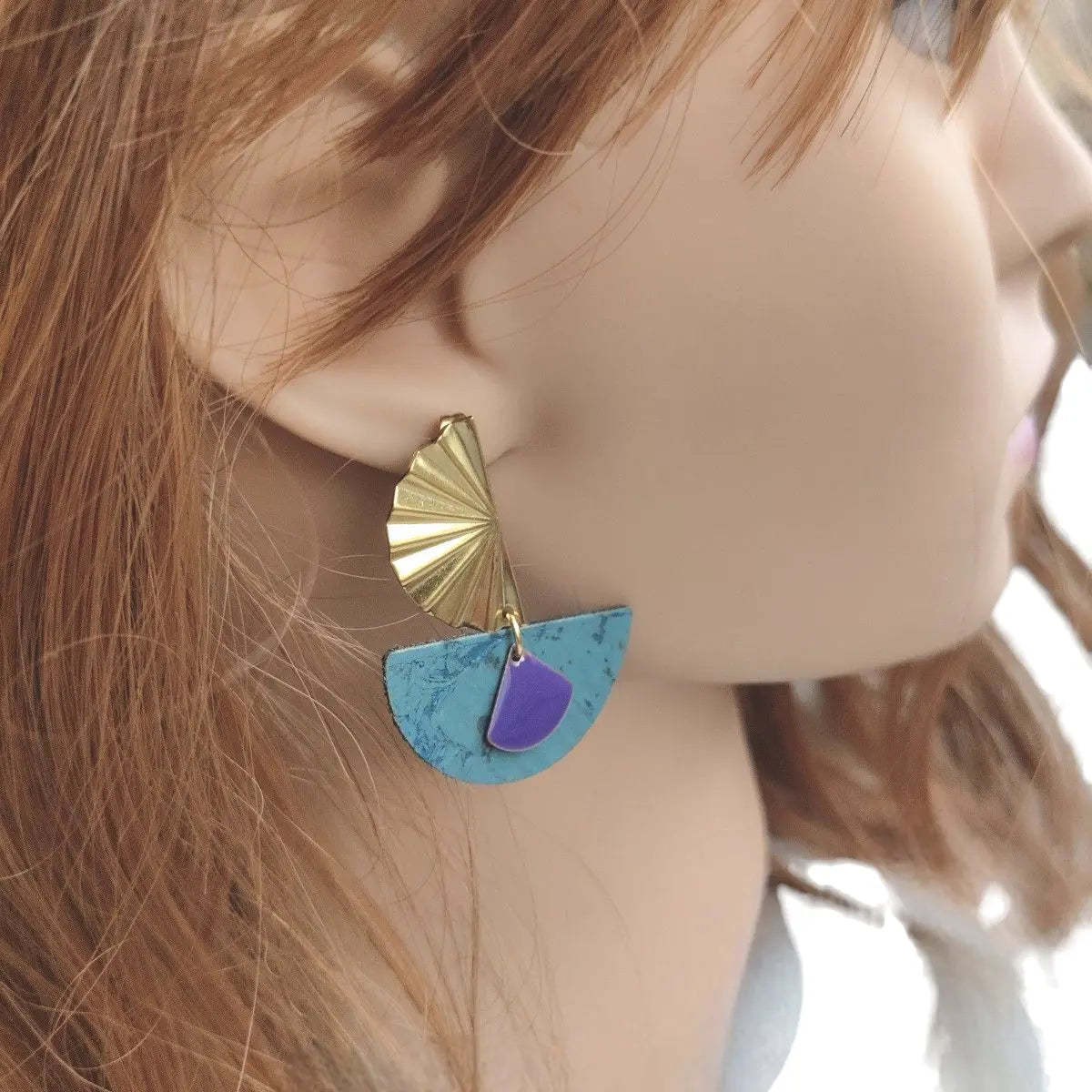 Boucles d'oreilles en liège Ninon  Karmyliege
