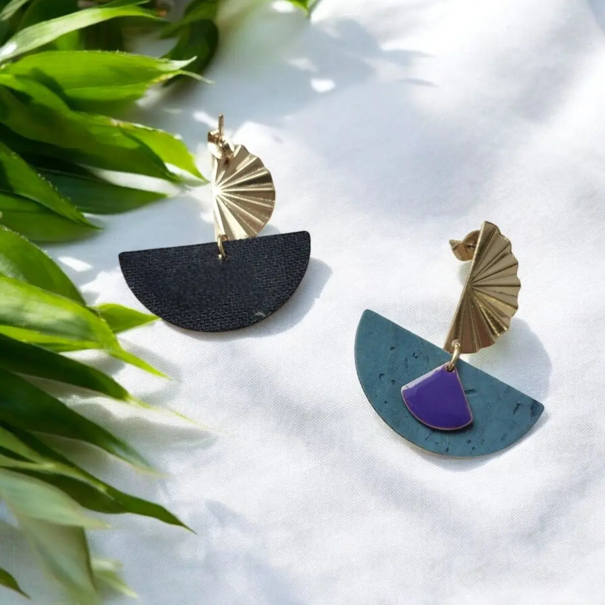 Boucles d'oreilles en liège Ninon  Karmyliege
