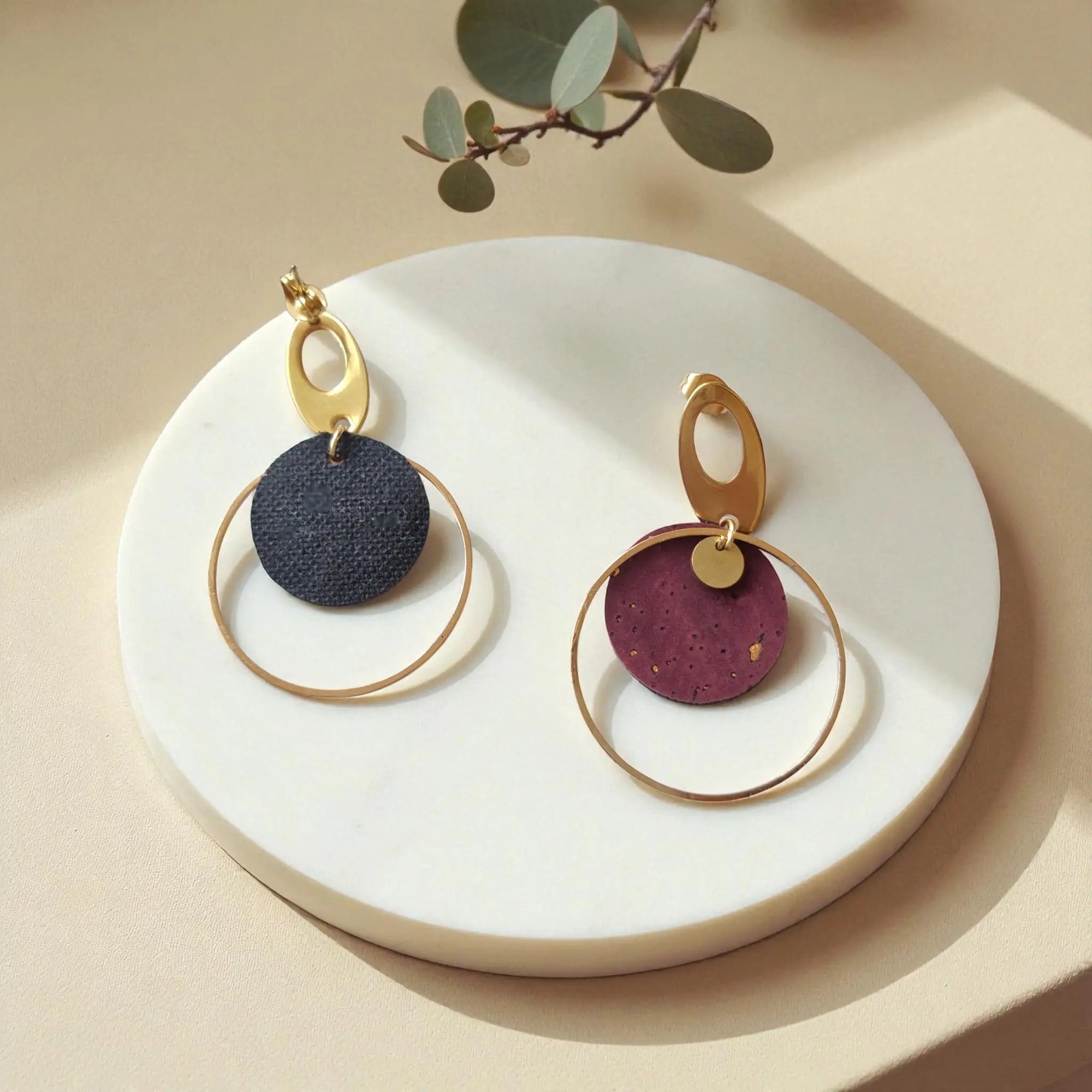 Boucles d'oreilles en liège, Laura  Karmyliege