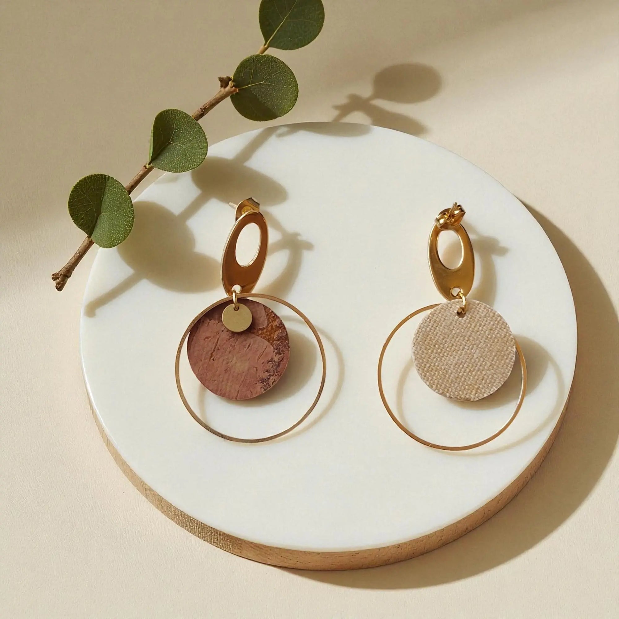 Boucles d'oreilles en liège, Laura  Karmyliege