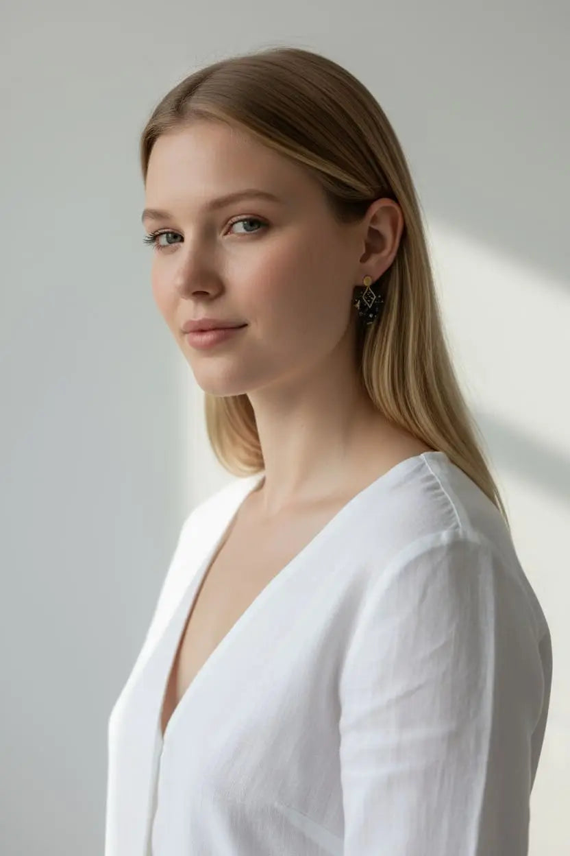 Boucles d'oreilles vegan en liège Alicia  Karmyliege