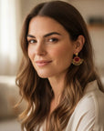 Boucles d'oreilles vegan en peau de pomme, Elena  Karmyliege