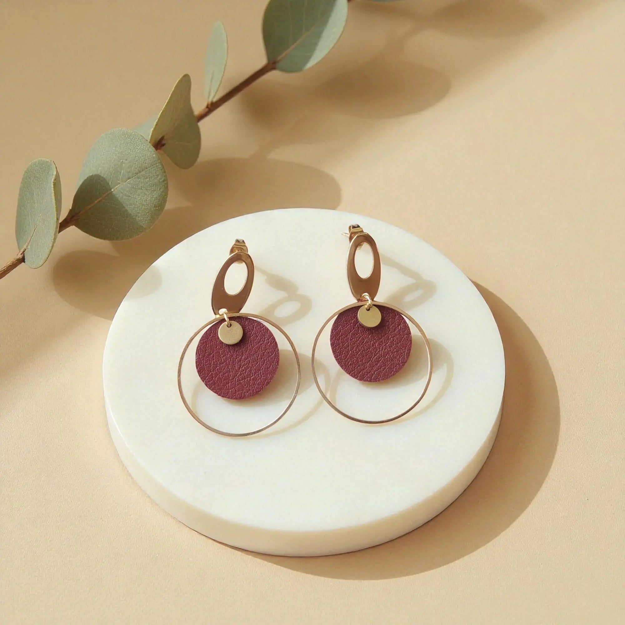 Boucles d'oreilles vegan en peau de pomme, Laura  Karmyliege