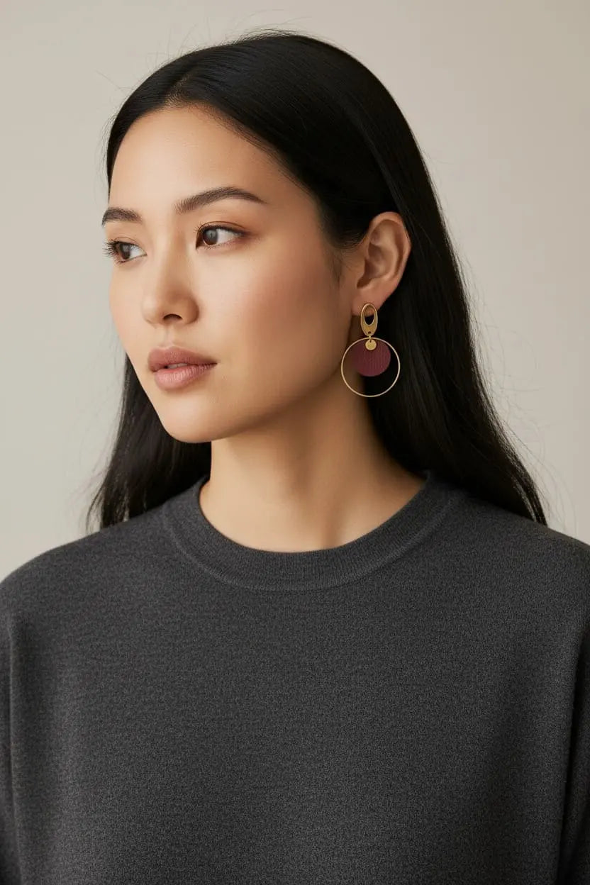 Boucles d'oreilles vegan en peau de pomme, Laura  Karmyliege