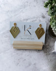Boucles d'oreilles vegan, Alicia - Cuir de pomme ou cactus  Karmyliege