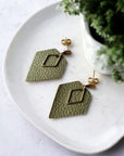Boucles d'oreilles vegan, Alicia - Cuir de pomme ou cactus  Karmyliege