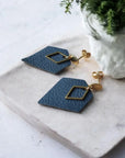 Boucles d'oreilles vegan, Alicia - Cuir de pomme ou cactus  Karmyliege