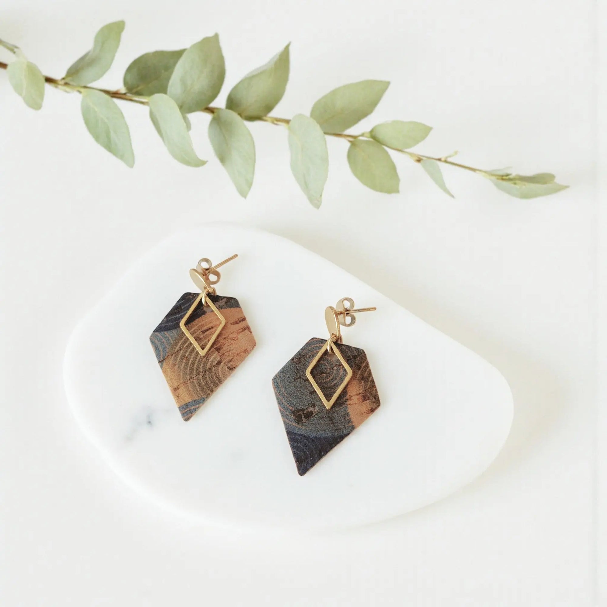 Boucles d'oreilles vegan, Alicia - liège  Karmyliege