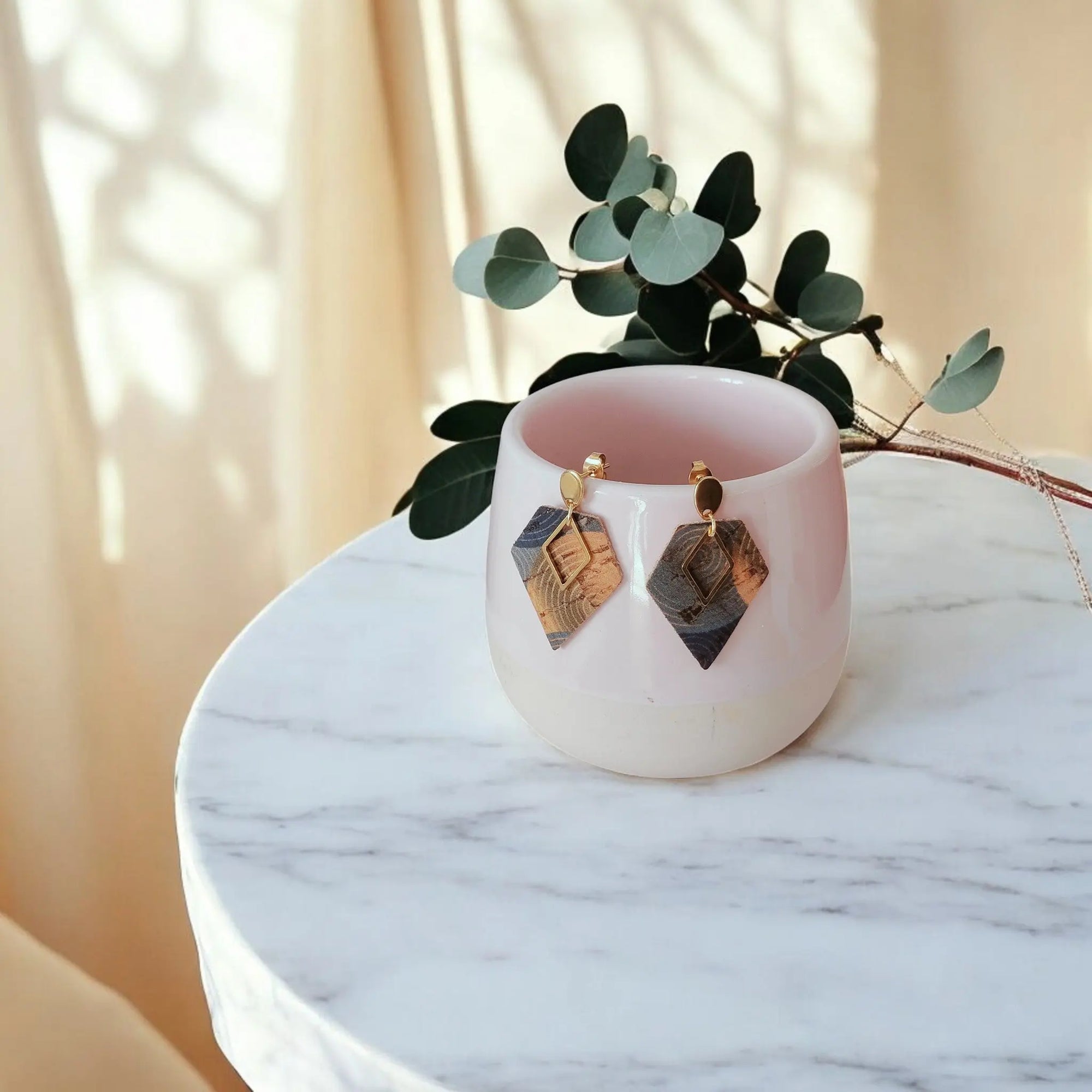 Boucles d'oreilles vegan, Alicia - liège  Karmyliege