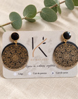 Boucles d'oreilles vegan en cuir de cactus, Léa