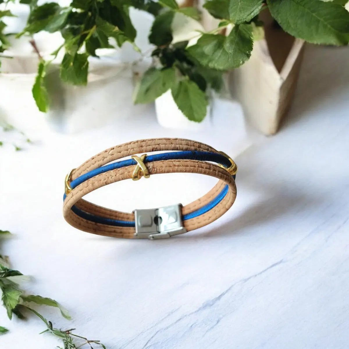 Bracelet en Liège Naturel Livie, doré - Eco-friendly  Karmyliege