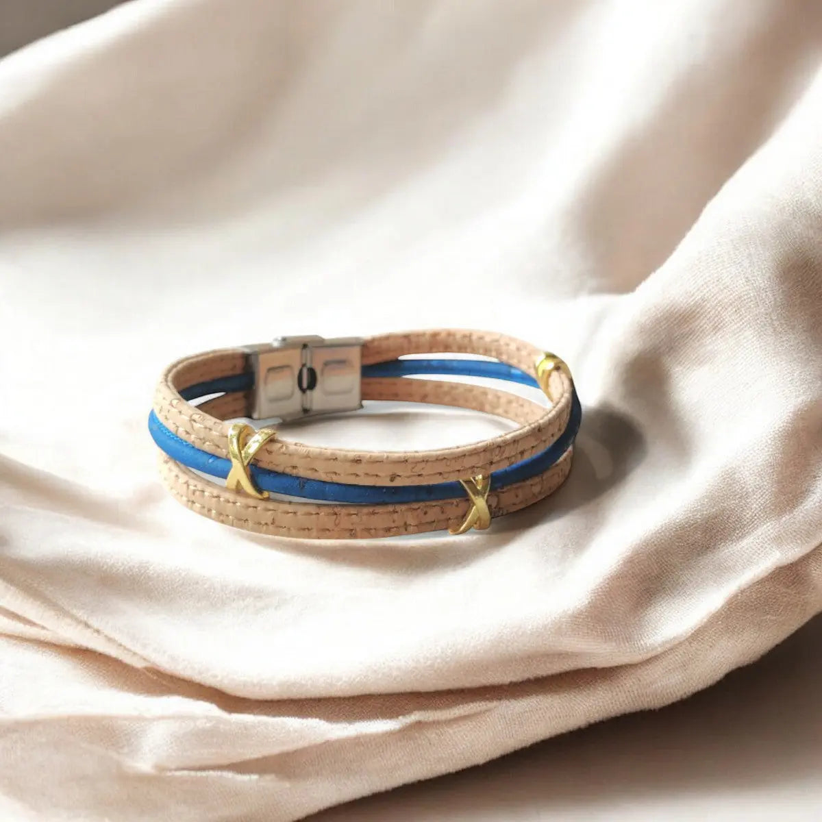 Bracelet en Liège Naturel Livie, doré - Eco-friendly  Karmyliege