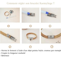 Bracelet en liège BisousKarmyliege