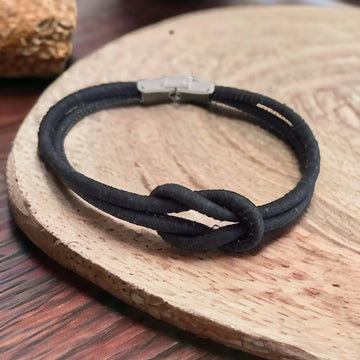 Bracelet en liège Marin  Karmyliege Noir-22cm