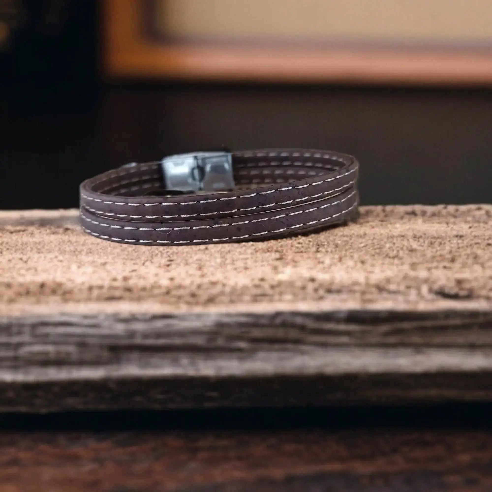 Bracelet en liège Nathanaël  Karmyliege 18cm-Marron