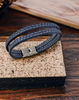 Bracelet en liège Nathanaël  Karmyliege 18cm-Bleu