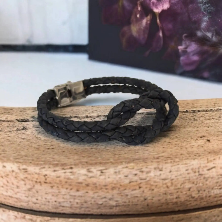 Bracelet en liège marin tressé  Karmyliege