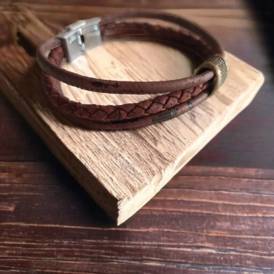 Bracelet en liège tressé Fabien  Karmyliege