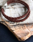 Bracelet en liège tressé Léo  Karmyliege 22cm-Marron