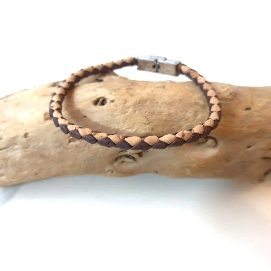 Bracelet en liège tressé homme  Karmyliege