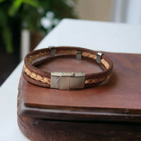 Bracelet homme en liège tressé Liam  Karmyliege