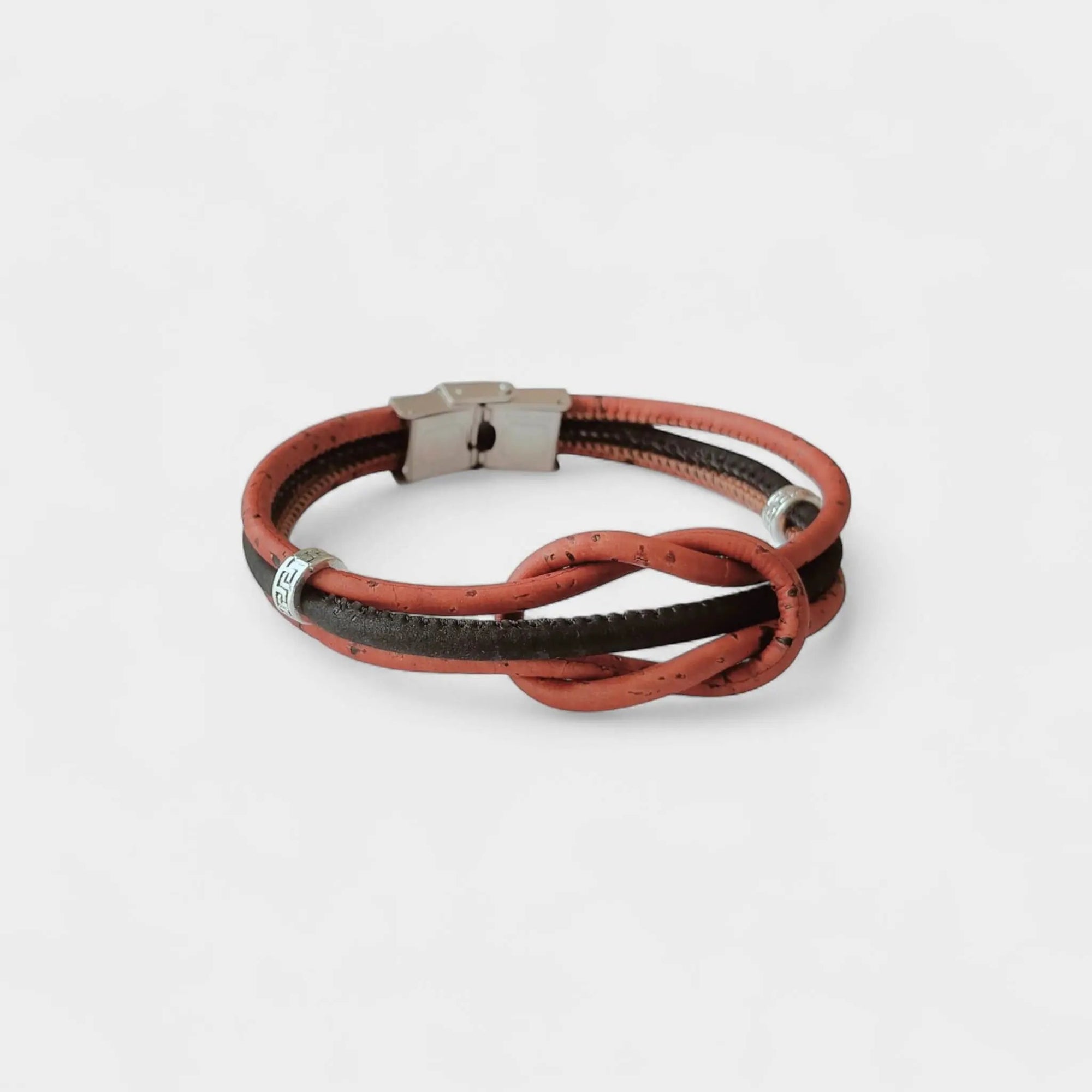 Bracelet vegan Homme en liège, Soren  Karmyliege 22cm / Marron brique