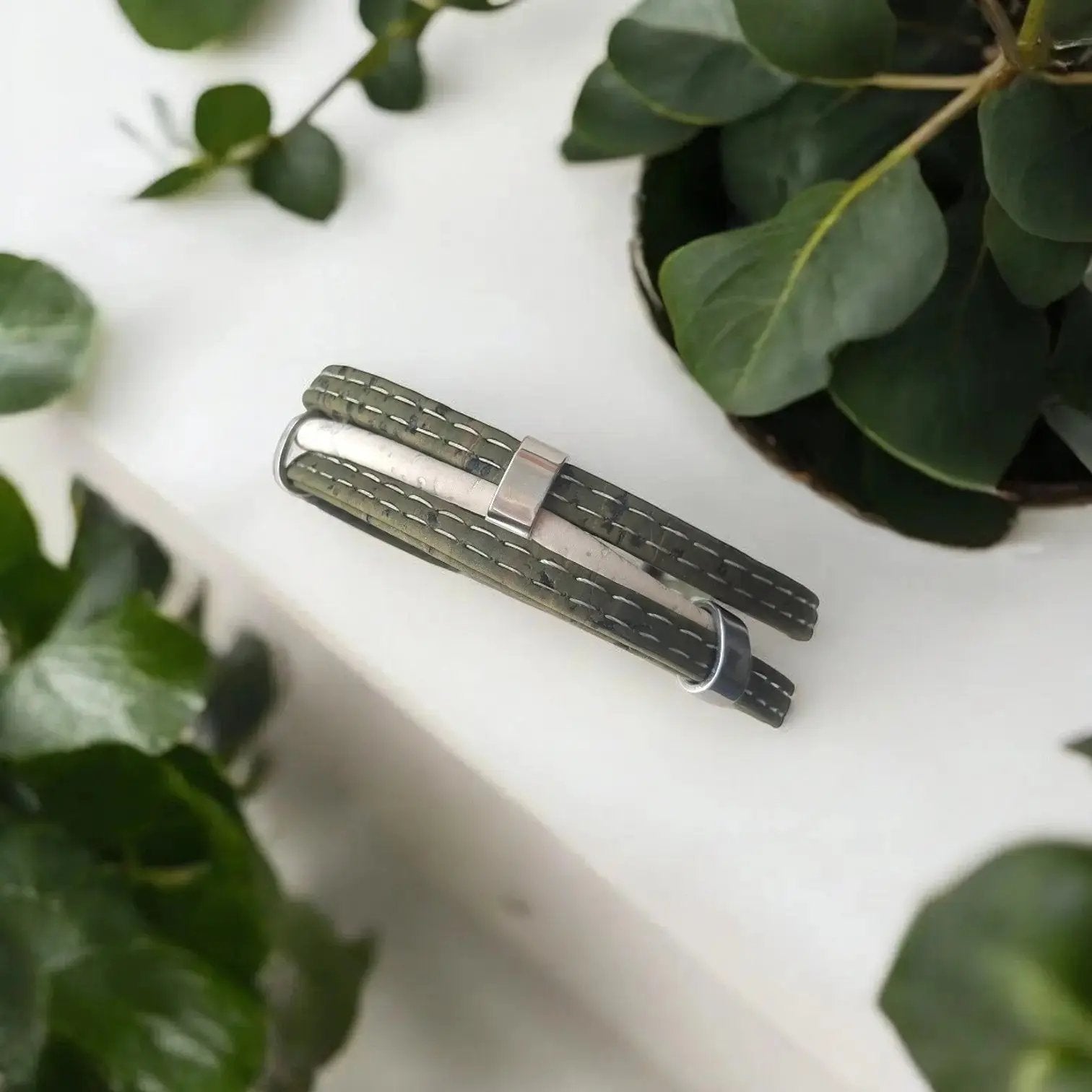 Bracelet en liège Forêt d’Été - Bijoux naturels femme  Karmyliege