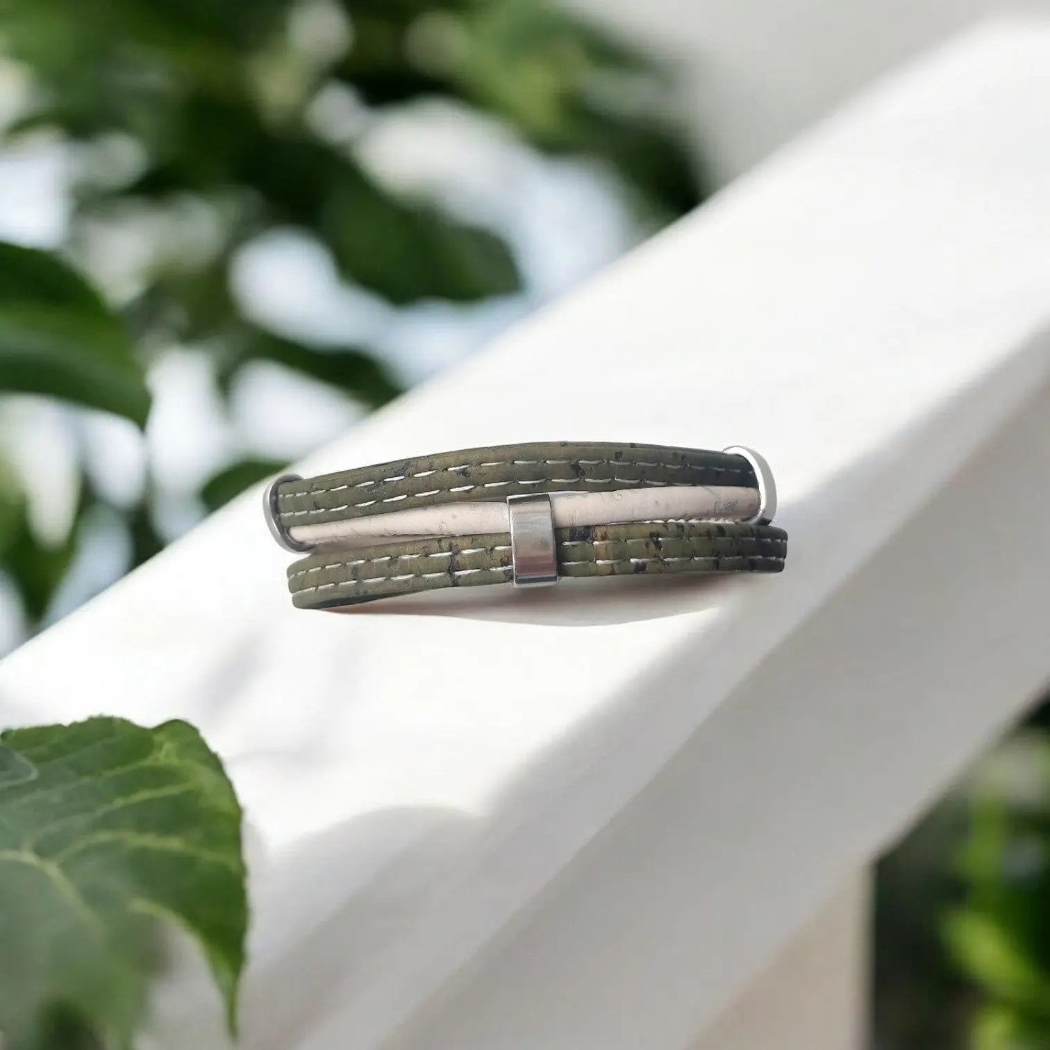 Bracelet vegan en liège - Forêt d’Été - Bijoux naturels femme  Karmyliege
